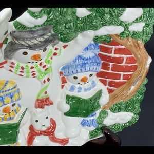 FITZ & FLOYD SNOWMAN PLATE